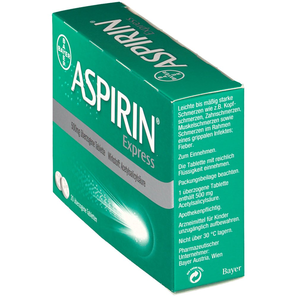 ASPIRIN Express 500 Mg 20 St Shop Apotheke At