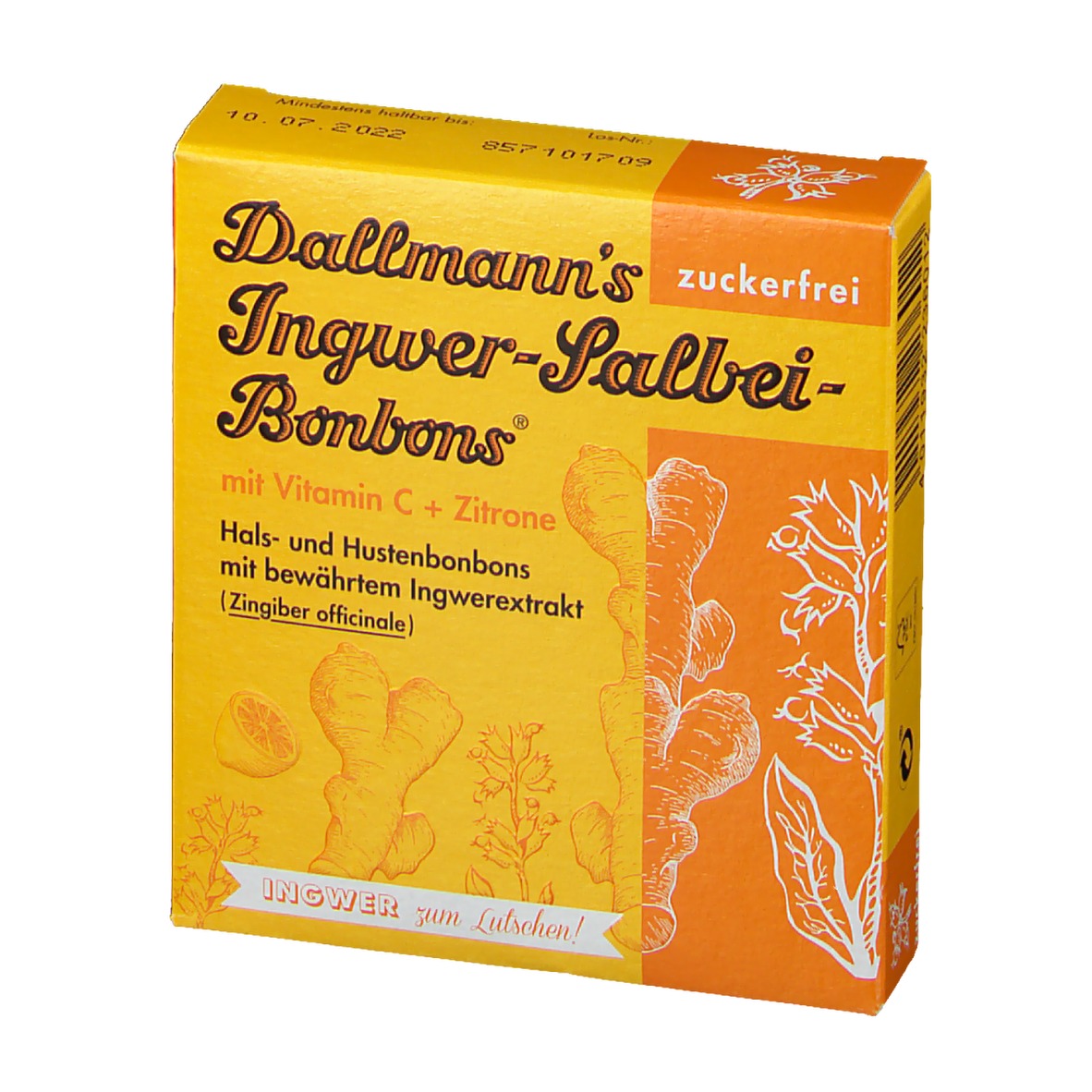 Dallmanns Ingwer Salbei Bonbons Zuckerfrei 37 G Shop Apotheke At