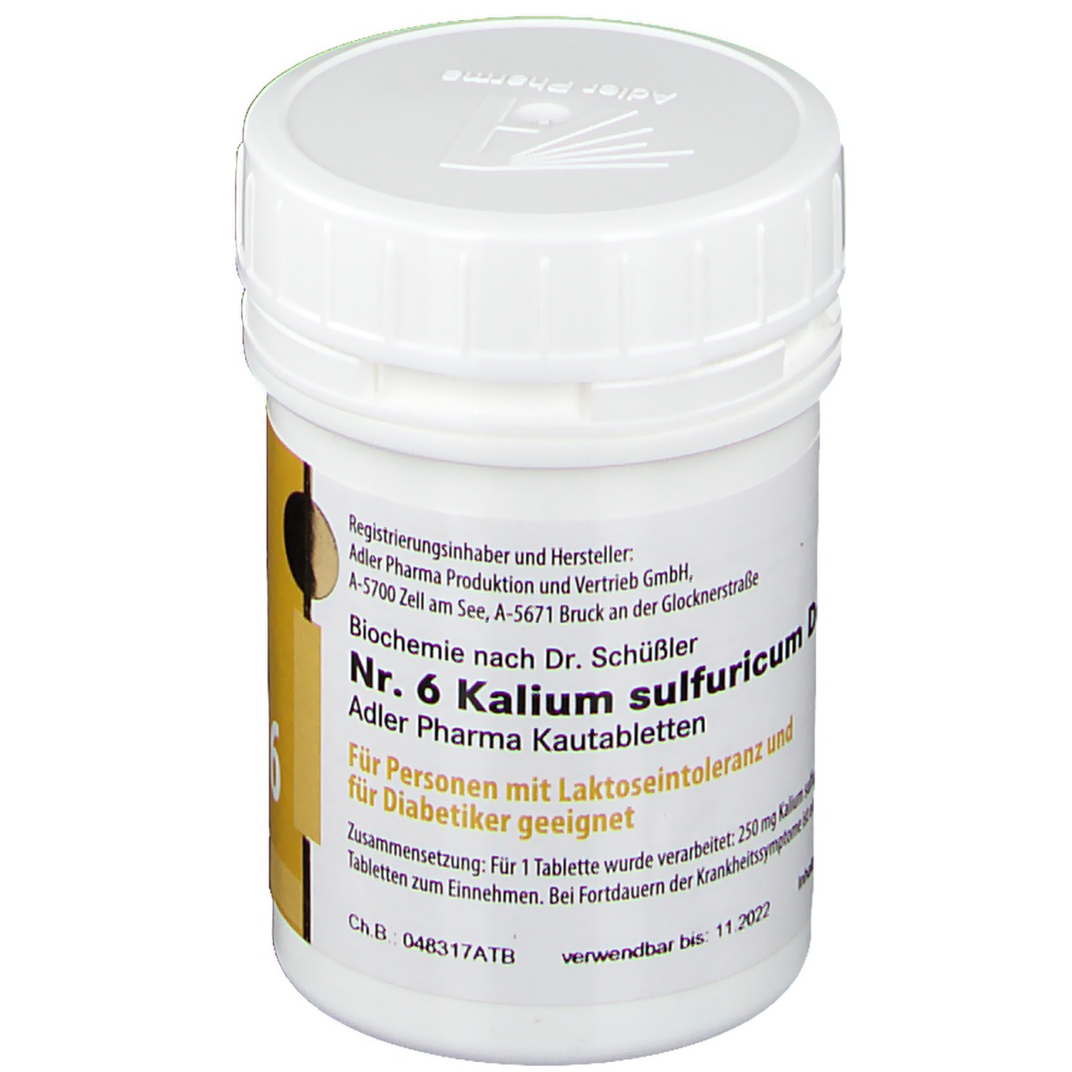 Adler Schüssler Salze Nr. 6 Kalium sulfuricum D6 Kautabletten - shop ...