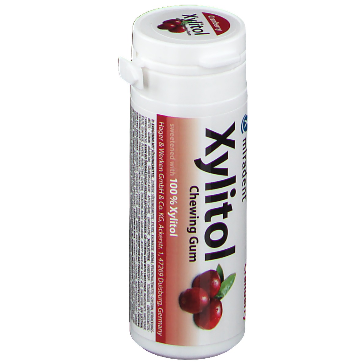 miradent Xylitol Chewing Gum Cranberry shopapotheke.at