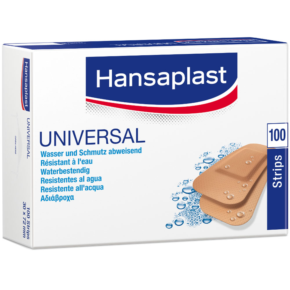 Hansaplast® Universal Strips 30 mm x 72 mm wasserfest shopapotheke.at