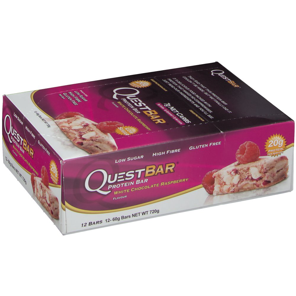 Quest Nutrition Quest Bar, White ChocolateRaspberry shopapotheke.at