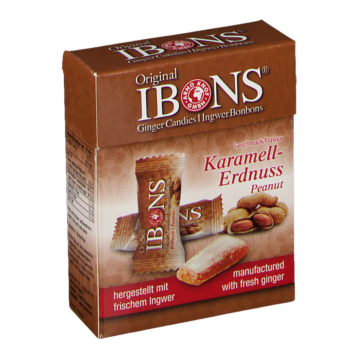 Original IBONS® Karamell-Erdnuss Ingwer Kaubonbons - shop-apotheke.at