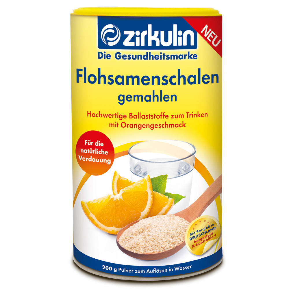 Zirkulin Flohsamenschalen gemahlen Orange shopapotheke.at