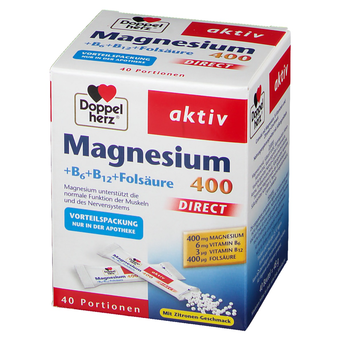 Doppelherz® Aktiv Magnesium + B6 + B12 DIRECT - Shop-apotheke.at