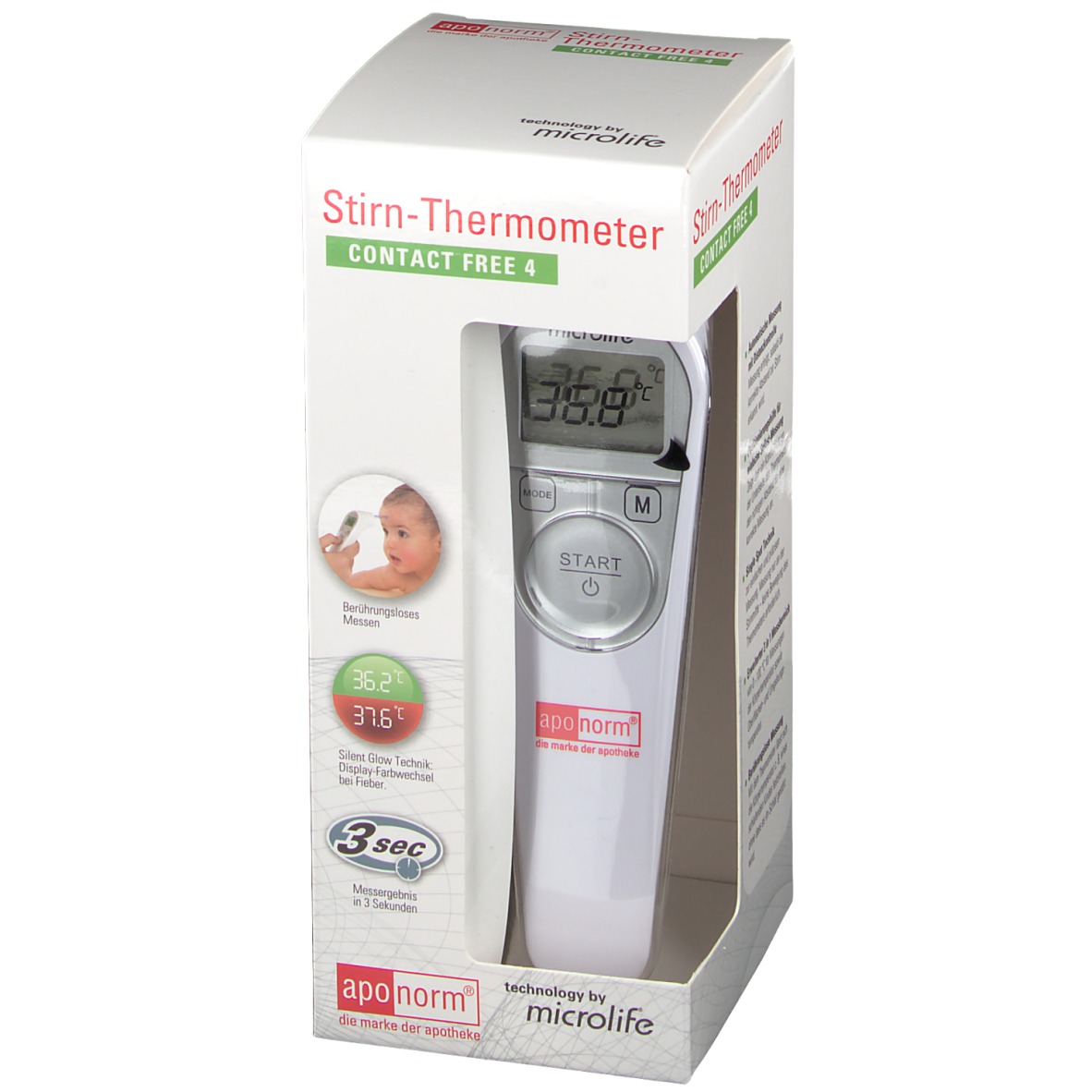 aponorm® Fieberthermometer Stirn Contact-Free 4 1 St - shop-apotheke.at