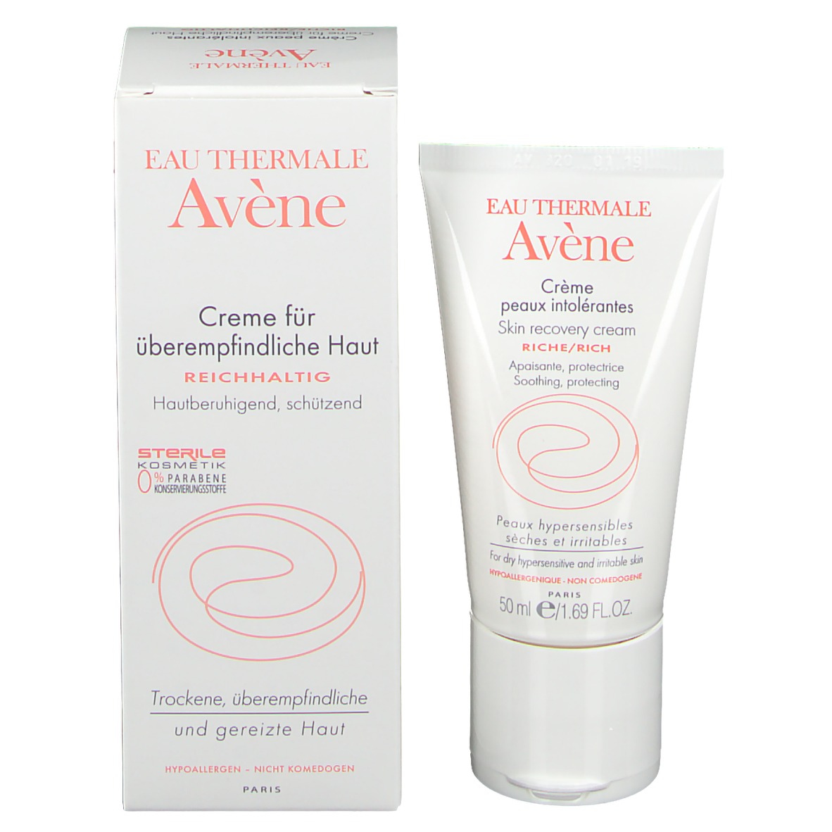Avene Creme Für überempfindliche Haut Leicht Avène Creme für überempfindliche Haut reichhaltig 50 ml - shop-apotheke.at