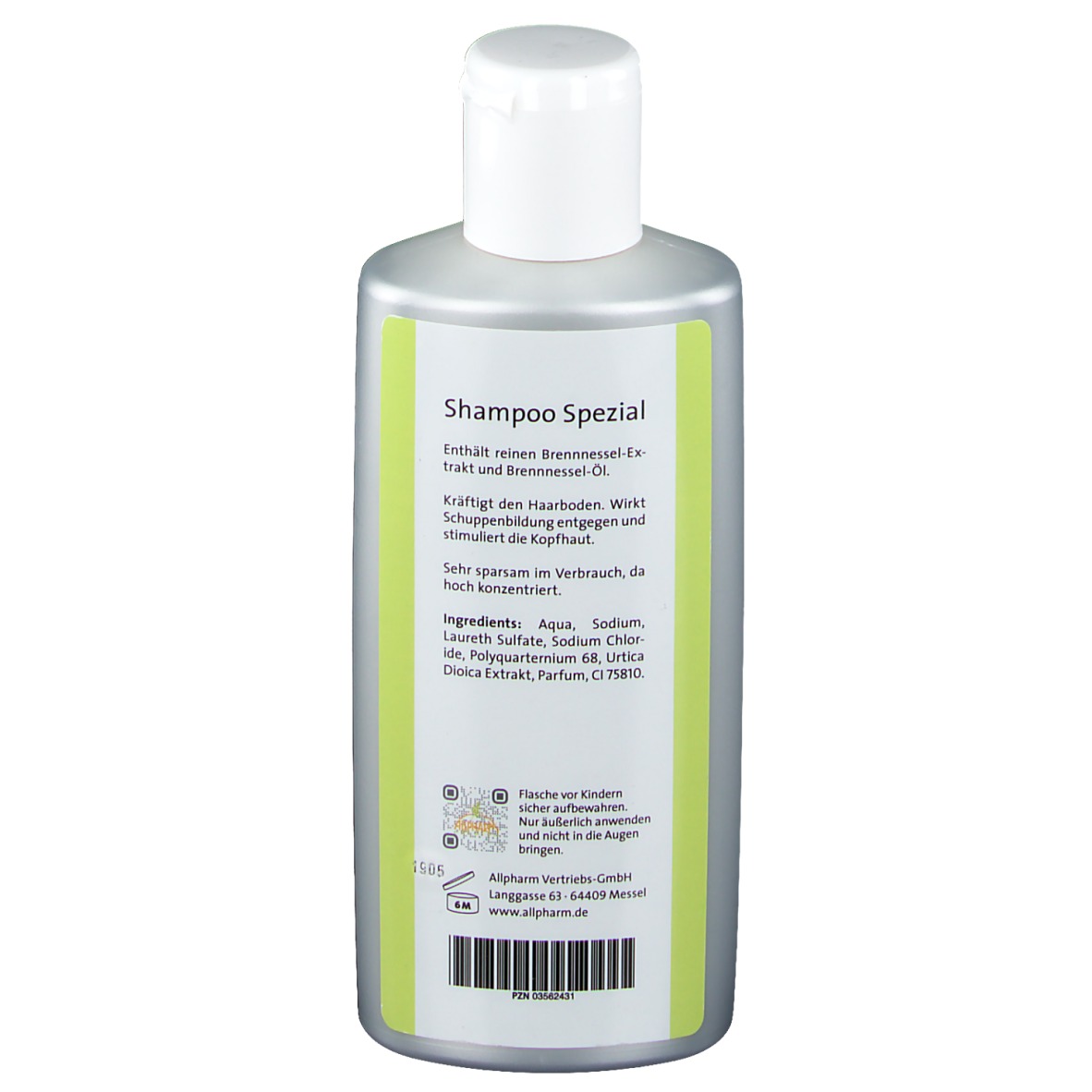 ALLPHARM Brennessel Shampoo spezial Für schönes und gepflegtes Haar, 250 ml Shampoo