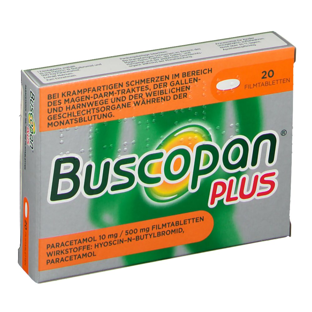 Buscopan ® Plus Paracetamol 10 Mg/ 500 Mg Filmtabletten 20 St Shop.