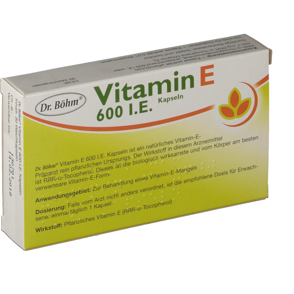 Dr. Böhm® Vitamin E 600 I.E. Kapseln 30 St - shop-apotheke.at