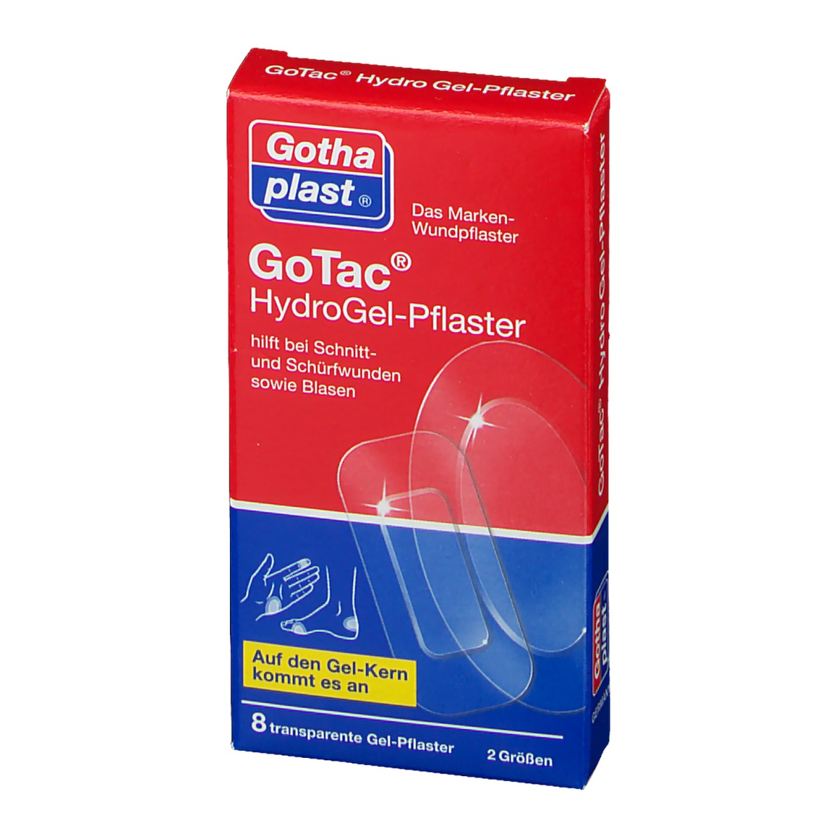 GoTac® HydroGel-Pflaster 2 Größen 8 St - shop-apotheke.at