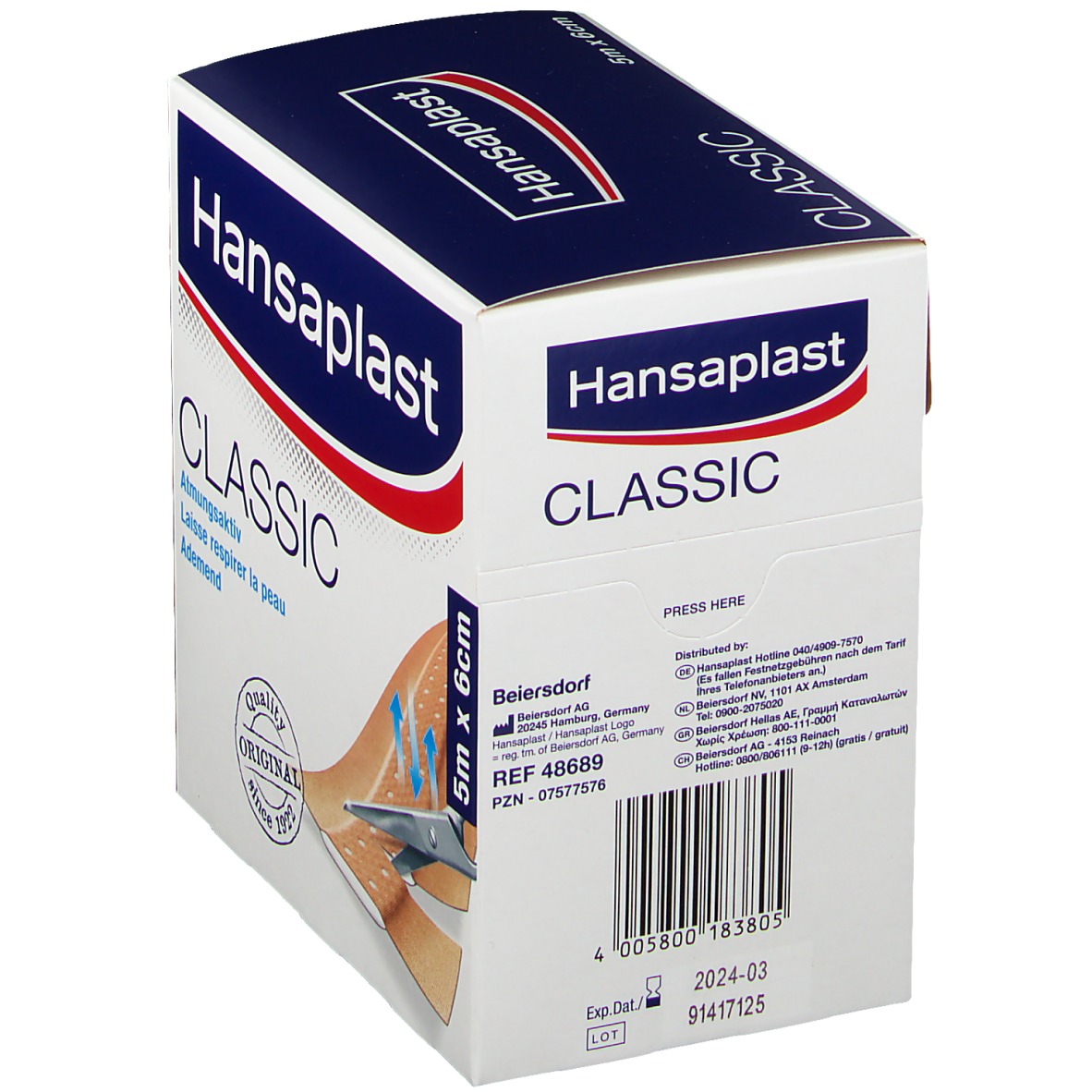 Hansaplast® Classic 5 m x 6 cm 1 St shopapotheke.at