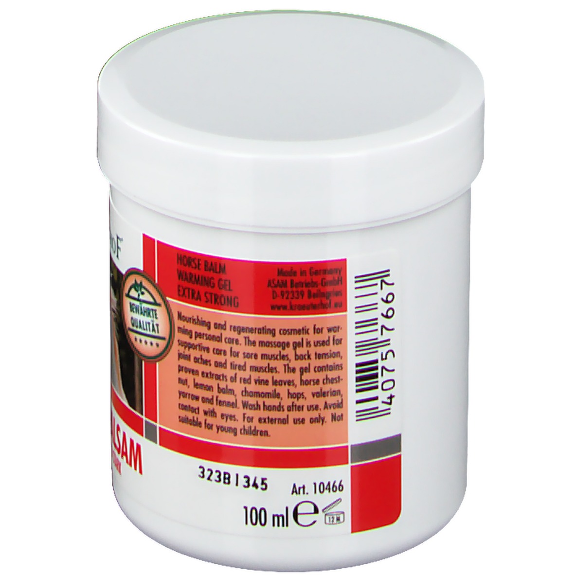 Gel Chauffant Extra Fort Krauterhof Pferdebalsam 250ml - Effet Intense, Neuf