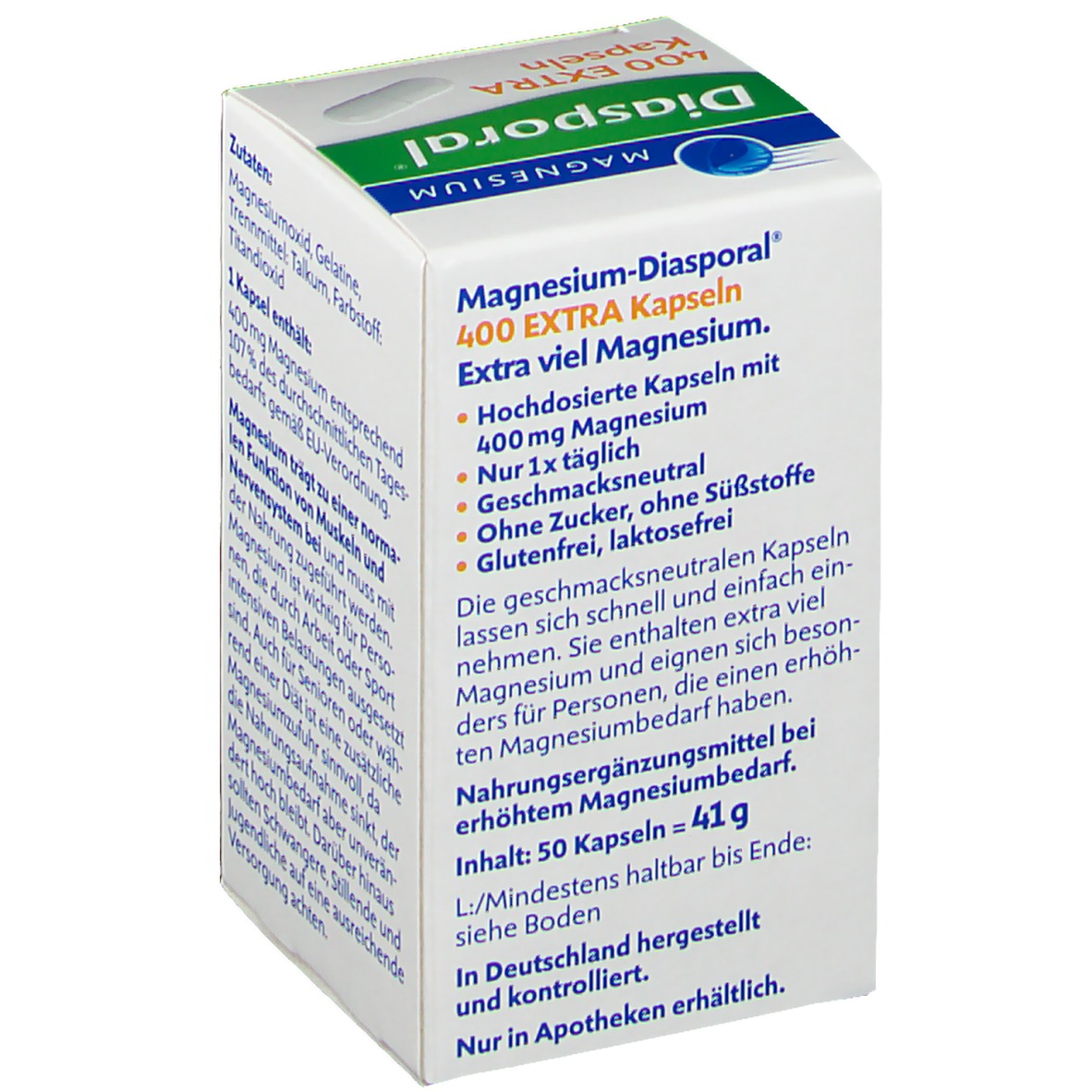 MagnesiumDiasporal® 400 EXTRA Kapseln 50 St shopapotheke.at