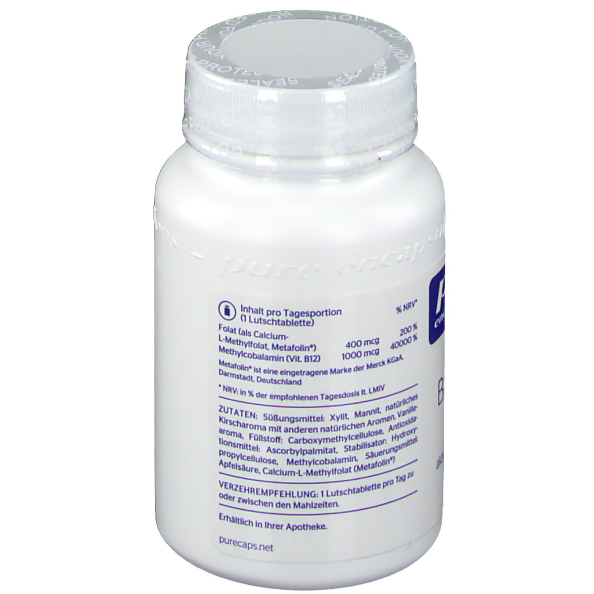 Pure encapsulations b12 folate melt 90 st shop apotheke at
