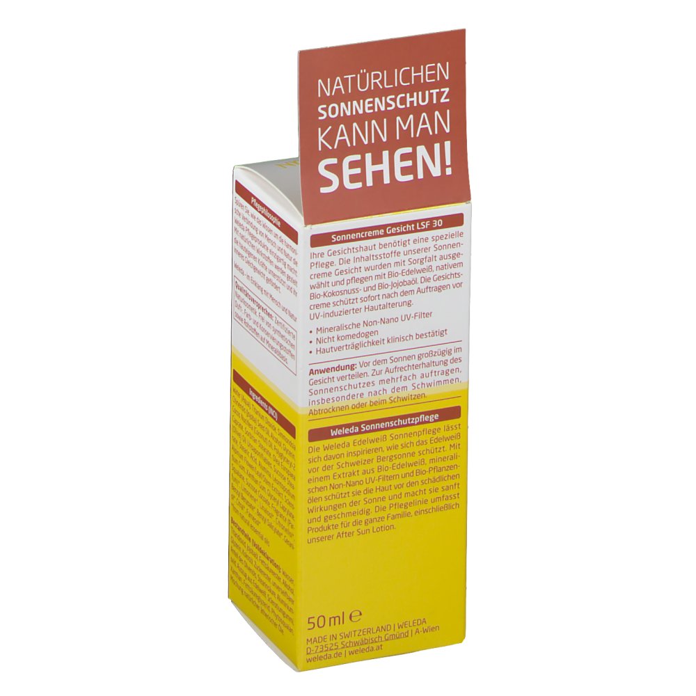 Weleda Edelweiss Sonnencreme Gesicht LSF 30 50 ml - shop-apotheke.at
