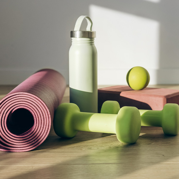 Beweglichkeit, Gewichte, yogamatte
