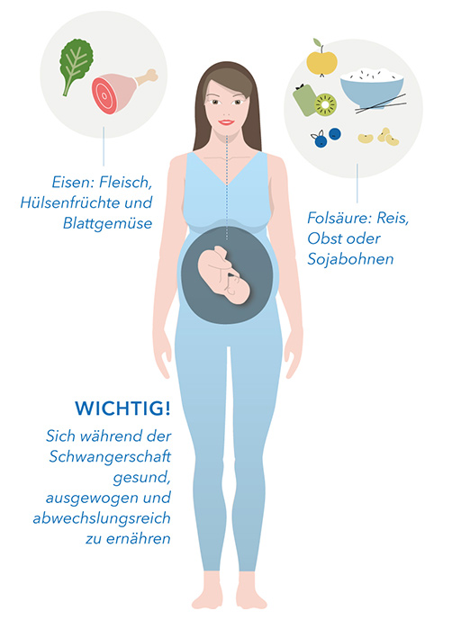 Infografik – Ernährung in der Schwangerschaft